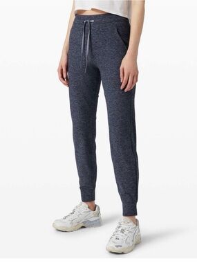 lululemon athletica Heathered Navy Drawstring Joggers